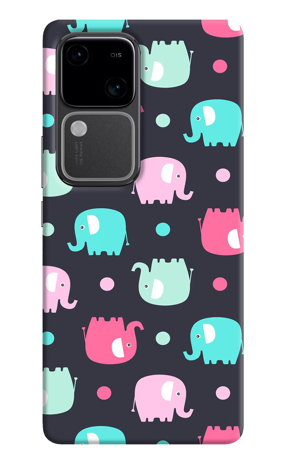 Elephants Vivo V30 5G Hard Case Back Cover by Casekaro