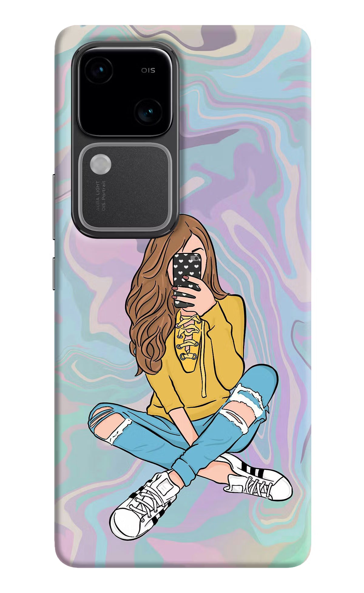Selfie Girl Vivo V30 5G Hard Case Back Cover by Casekaro