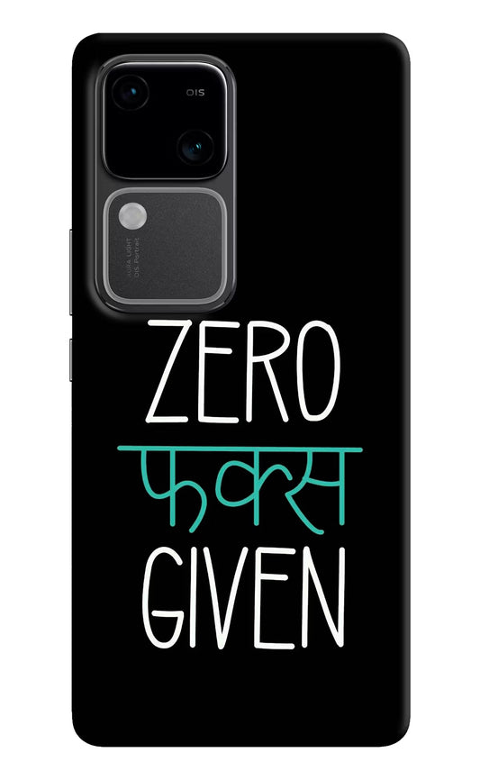 Zero Fucks Given Vivo V30 5G Hard Case Back Cover by Casekaro