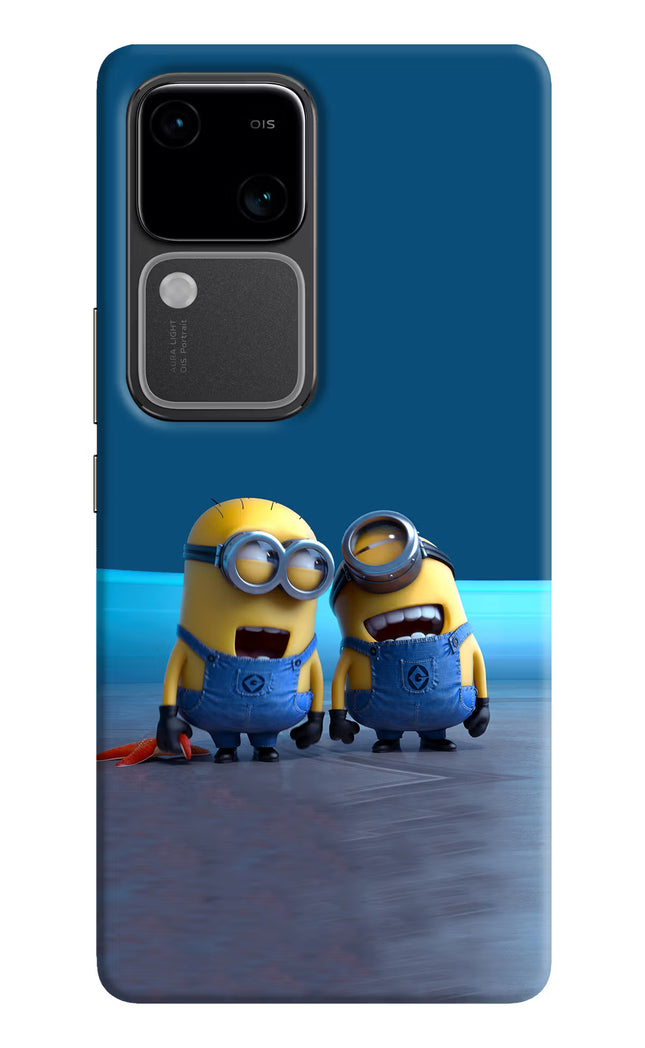 Minion Laughing Vivo V30 5G Hard Case Back Cover by Casekaro