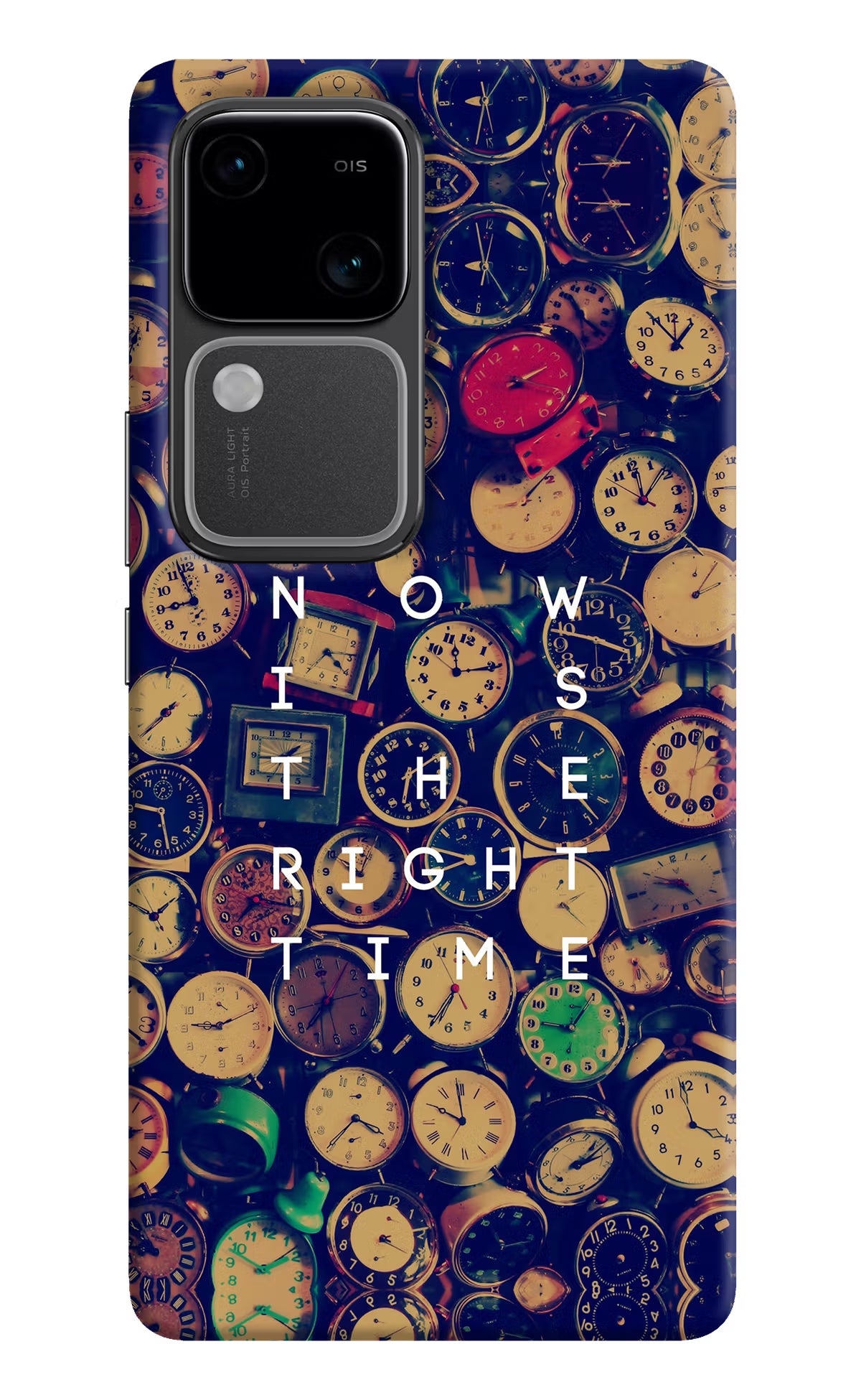 Now is the Right Time Quote Vivo V30 5G Hard Case Back Cover by Casekaro