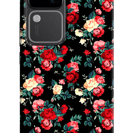 Rose Pattern Vivo V30 5G Hard Case Back Cover by Casekaro