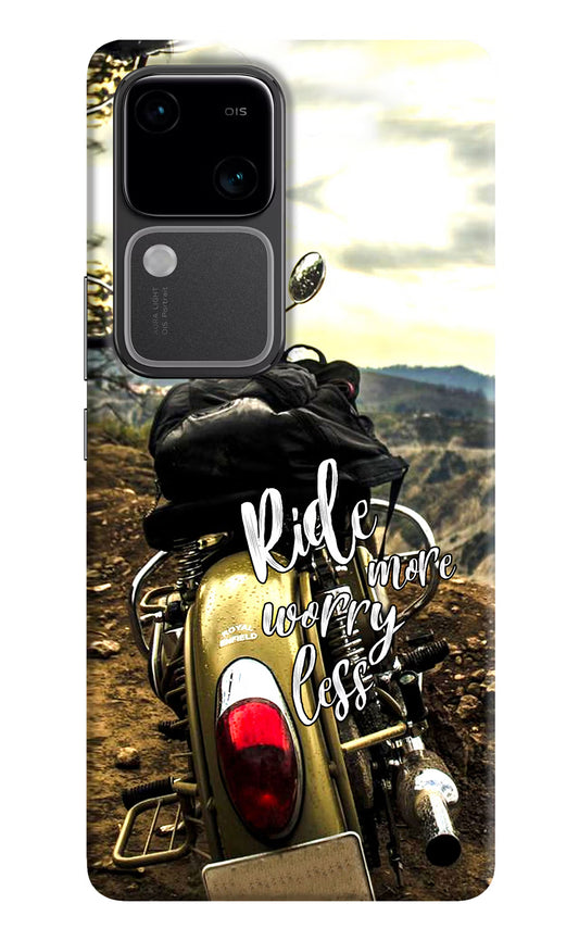 Ride More Worry Less Vivo V30 5G Hard Case Back Cover by Casekaro