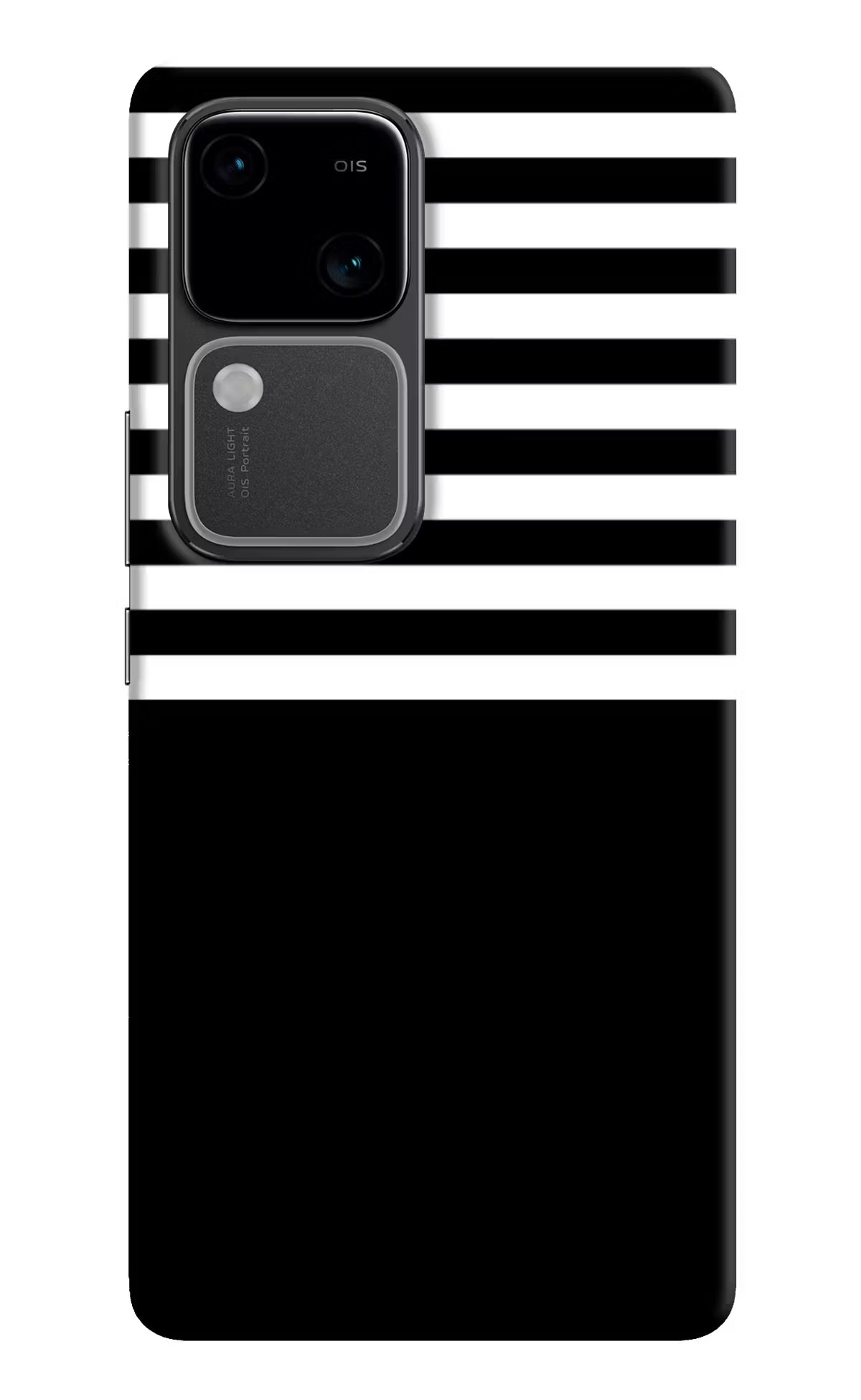 Black and White Print Vivo V30 5G Hard Case Back Cover by Casekaro