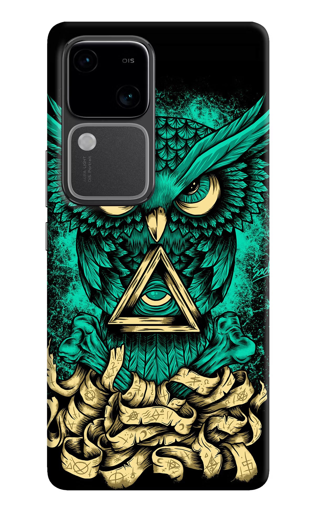 Green Owl Vivo V30 5G Hard Case Back Cover by Casekaro