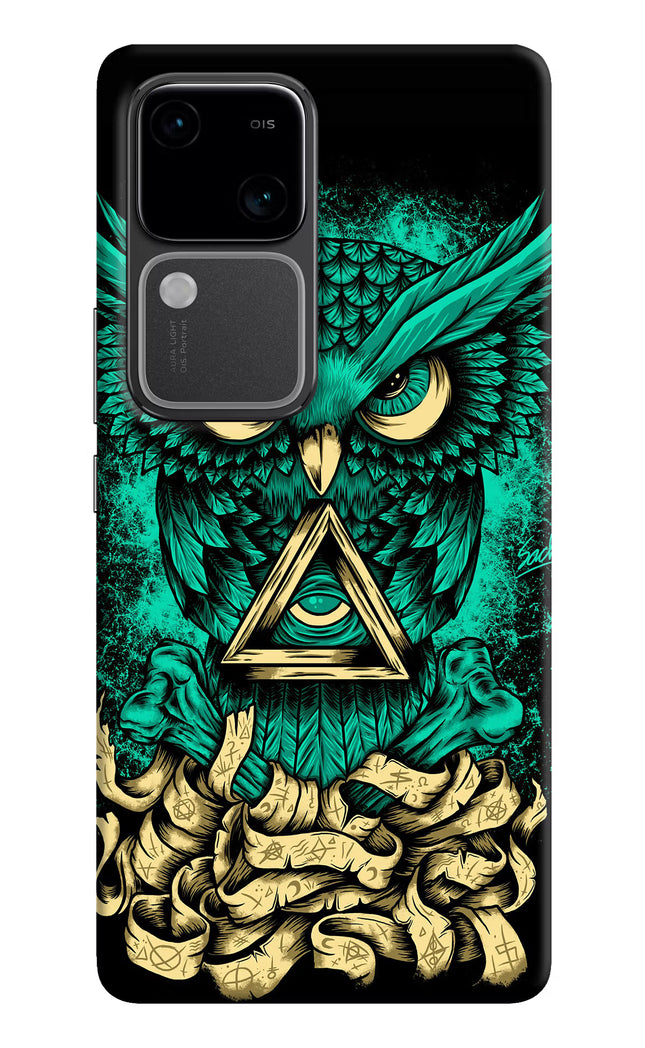 Green Owl Vivo V30 5G Hard Case Back Cover by Casekaro
