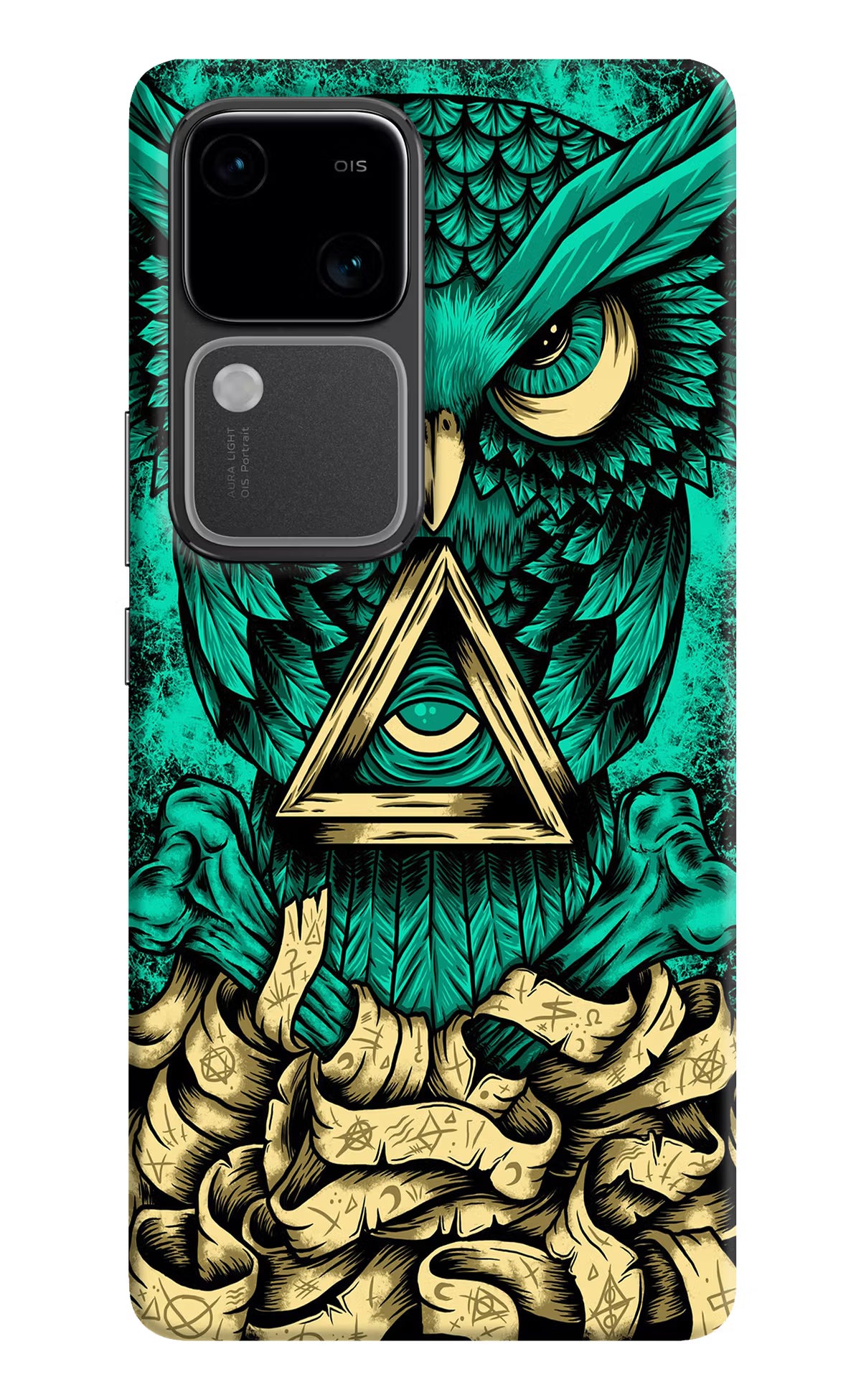 Green Owl Vivo V30 5G Hard Case Back Cover by Casekaro