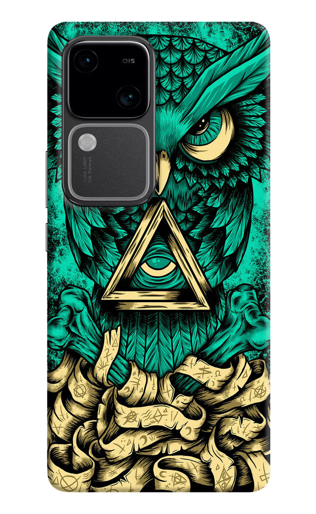Green Owl Vivo V30 5G Hard Case Back Cover by Casekaro