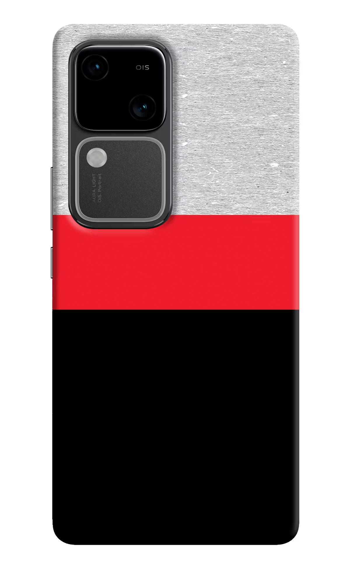 Tri Color Pattern Vivo V30 5G Hard Case Back Cover by Casekaro