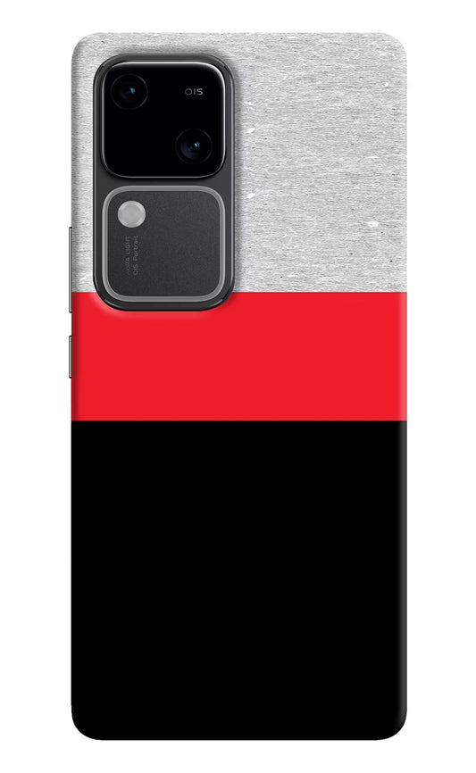 Tri Color Pattern Vivo V30 5G Hard Case Back Cover by Casekaro