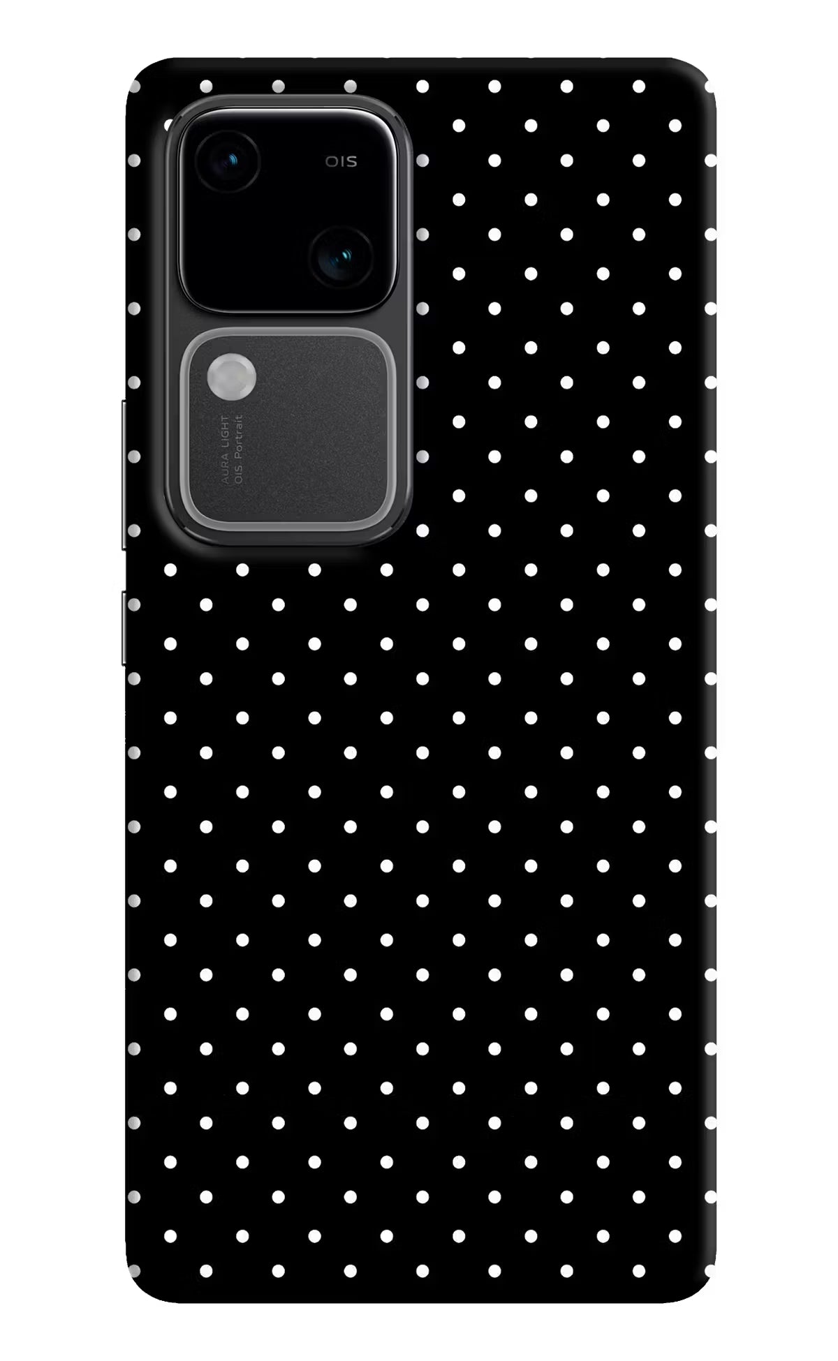 White Dots Vivo V30 5G Hard Case Back Cover by Casekaro