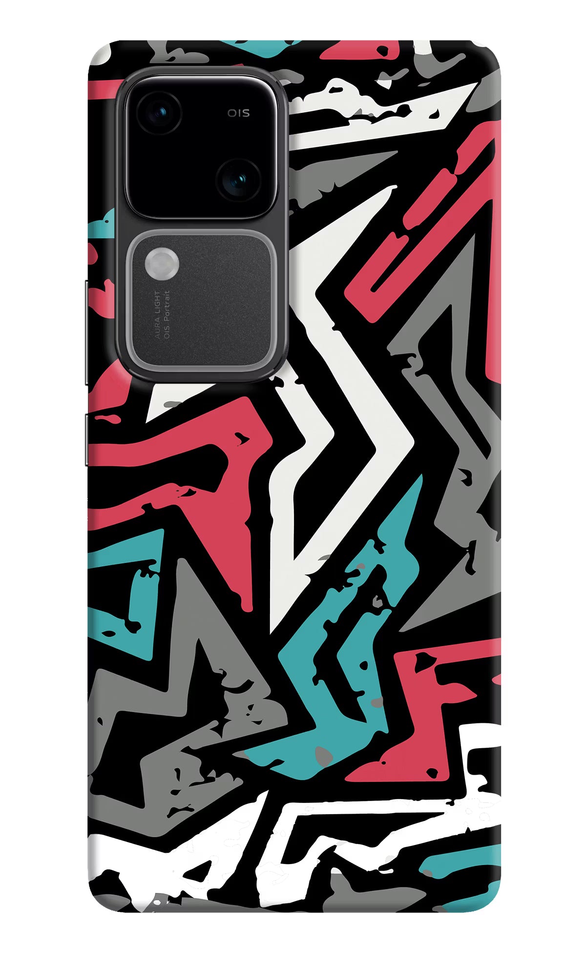 Geometric Graffiti Vivo V30 5G Hard Case Back Cover by Casekaro