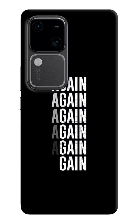 Again Again Gain Vivo V30 5G Hard Case Back Cover by Casekaro