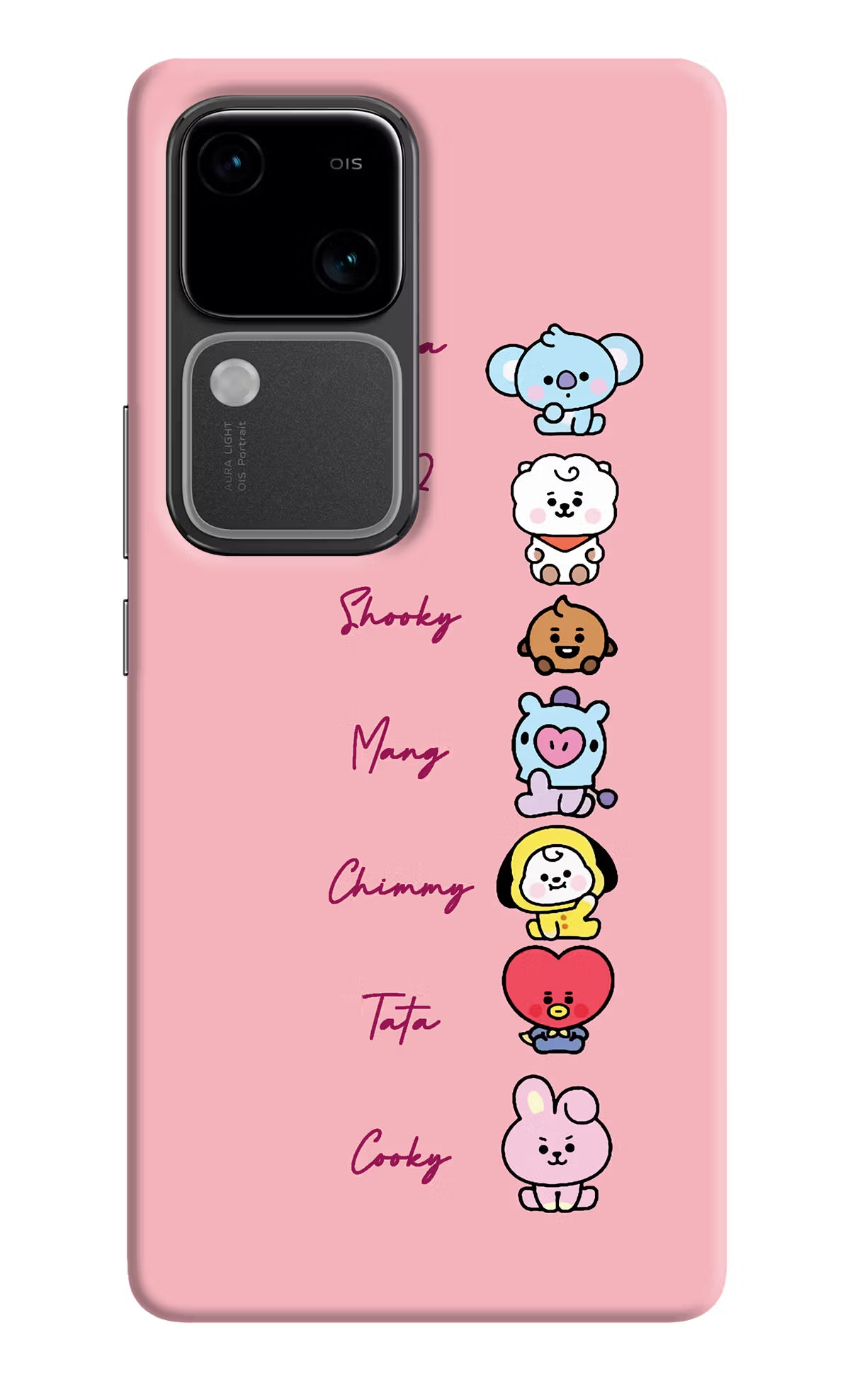 BTS names Vivo V30 5G Hard Case Back Cover by Casekaro