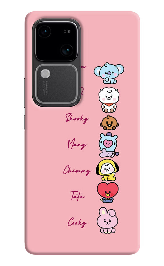BTS names Vivo V30 5G Hard Case Back Cover by Casekaro
