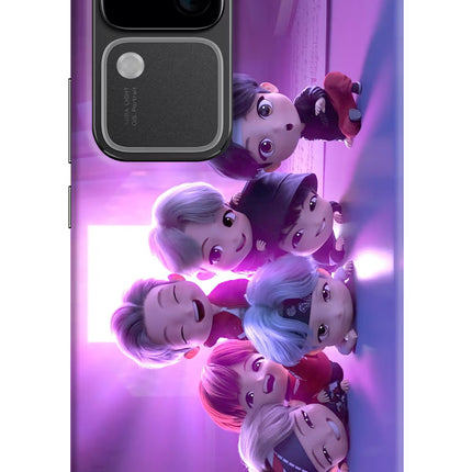 BTS Chibi Vivo V30 5G Hard Case Back Cover by Casekaro