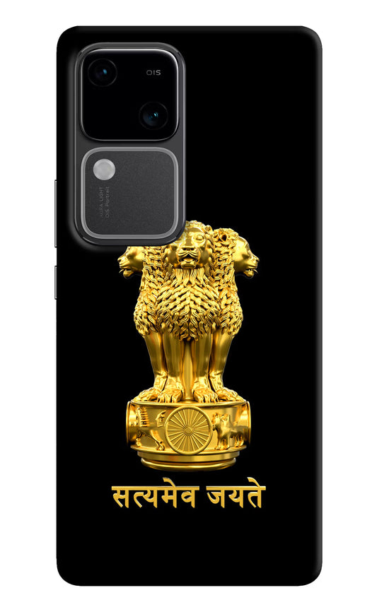 Satyamev Jayate Golden Vivo V30 5G Hard Case Back Cover by Casekaro