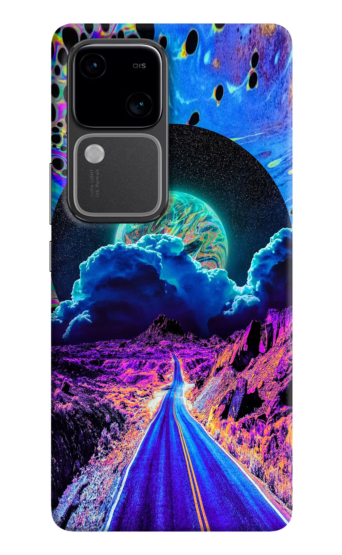 Psychedelic Painting Vivo V30 5G Hard Case Back Cover by Casekaro