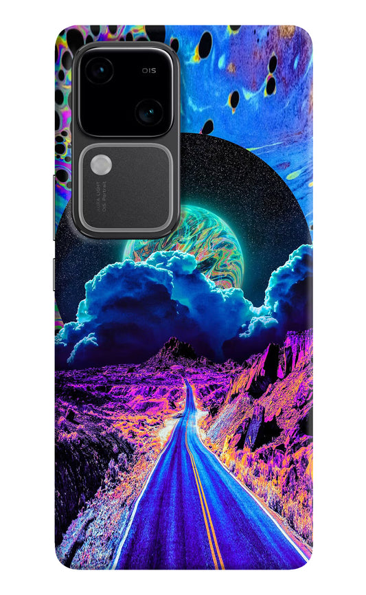 Psychedelic Painting Vivo V30 5G Hard Case Back Cover by Casekaro