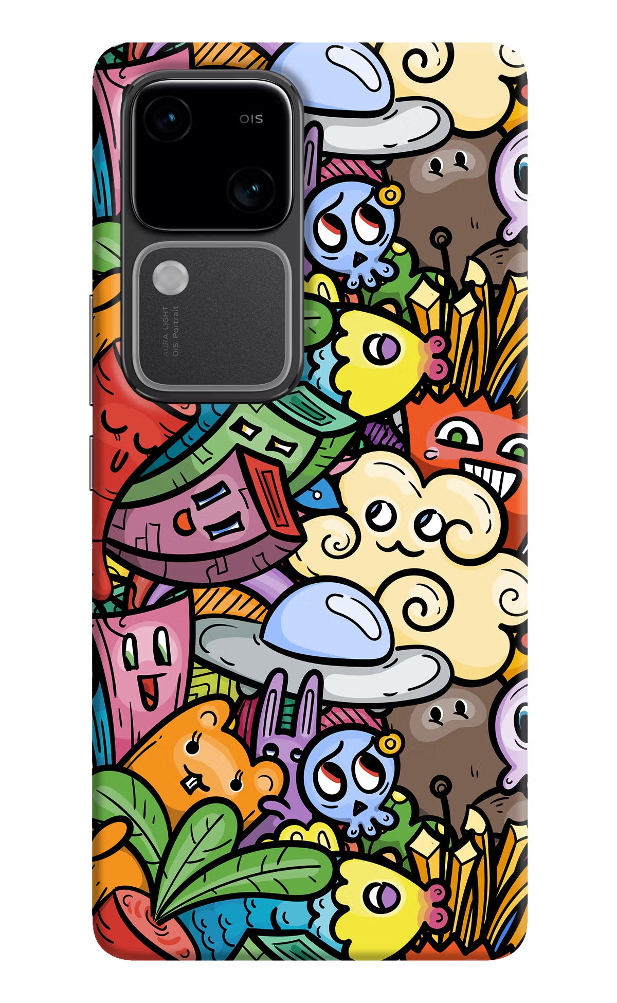 Veggie Doodle Vivo V30 5G Hard Case Back Cover by Casekaro