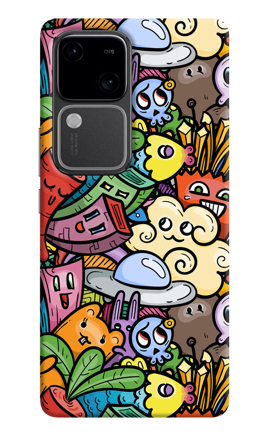 Veggie Doodle Vivo V30 5G Hard Case Back Cover by Casekaro
