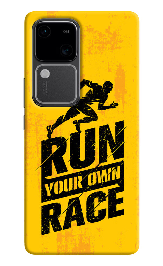 Run Your Own Race Vivo V30 5G Hard Case Back Cover by Casekaro