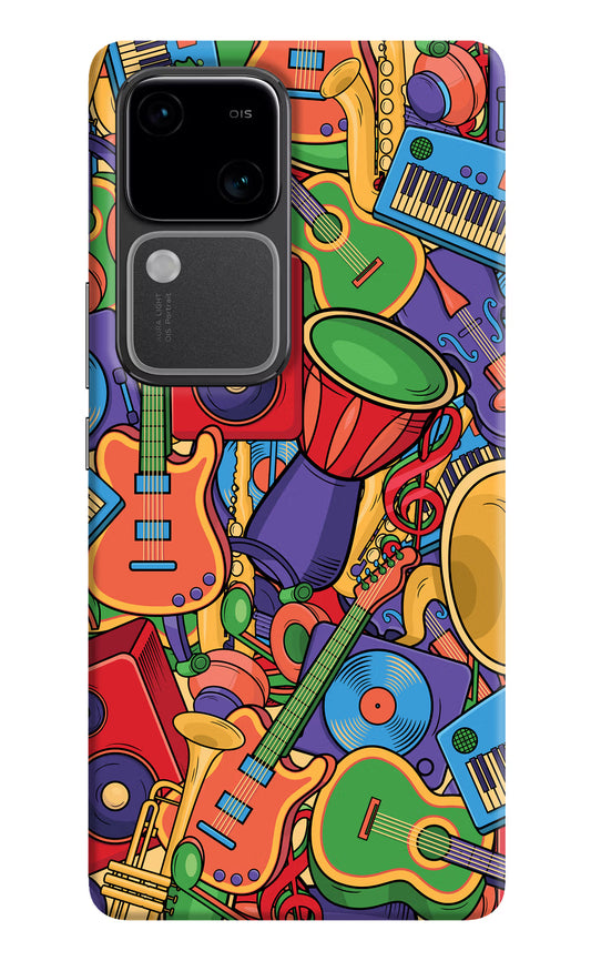 Music Instrument Doodle Vivo V30 5G Hard Case Back Cover by Casekaro