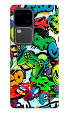 Game Doodle Vivo V30 5G Hard Case Back Cover by Casekaro