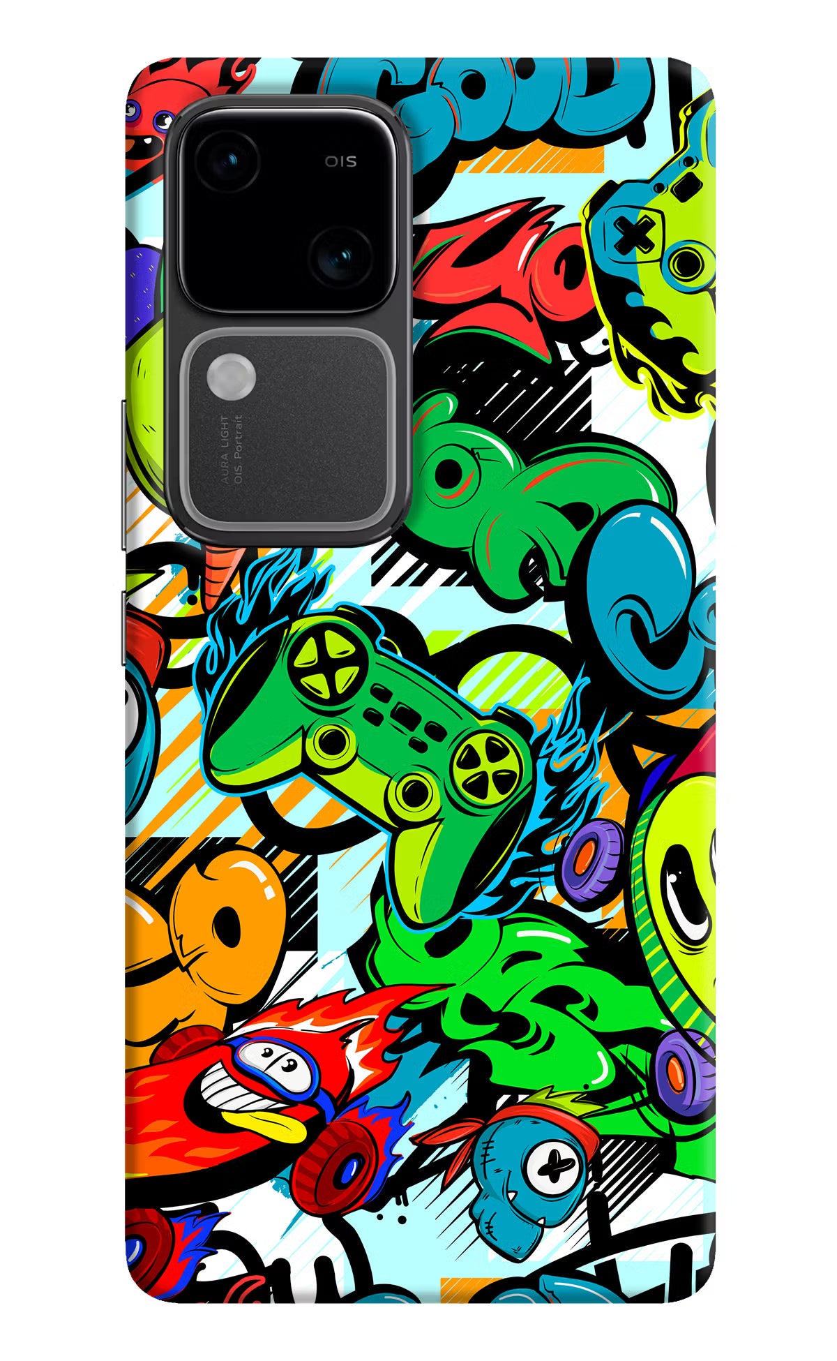 Game Doodle Vivo V30 5G Hard Case Back Cover by Casekaro