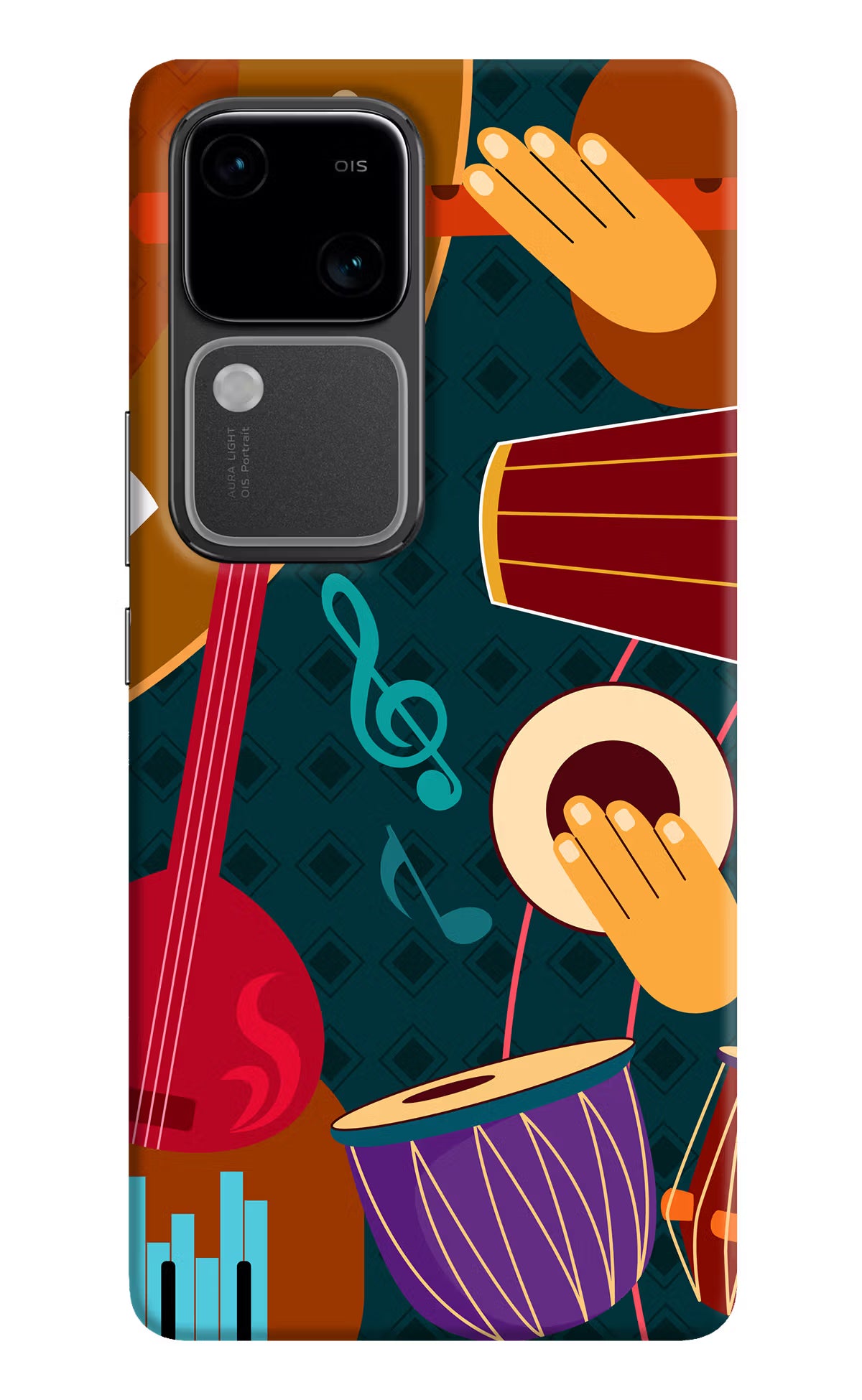 Music Instrument Vivo V30 5G Hard Case Back Cover by Casekaro