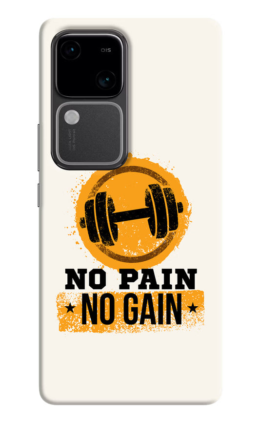 No Pain No Gain Vivo V30 5G Hard Case Back Cover by Casekaro