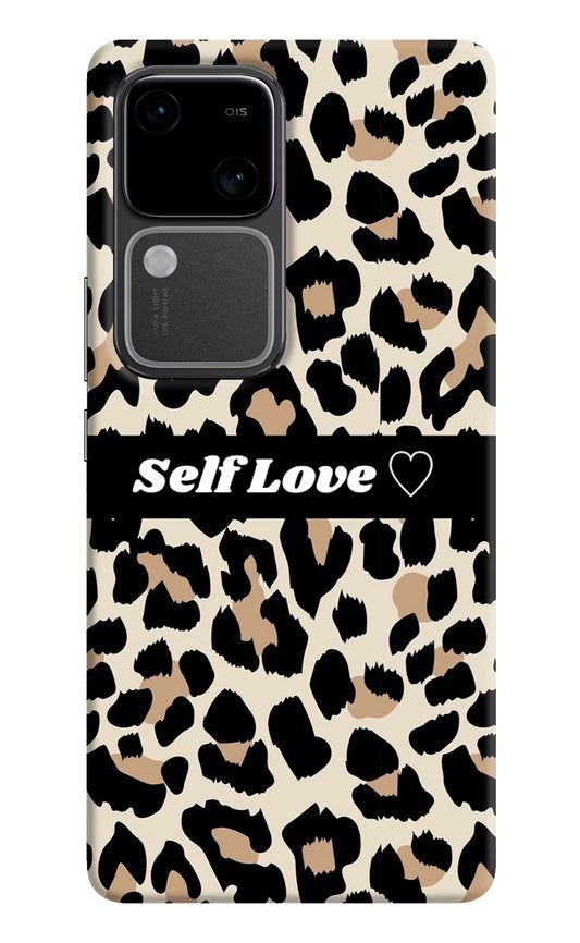 Leopard Print Self Love Vivo V30 5G Hard Case Back Cover by Casekaro