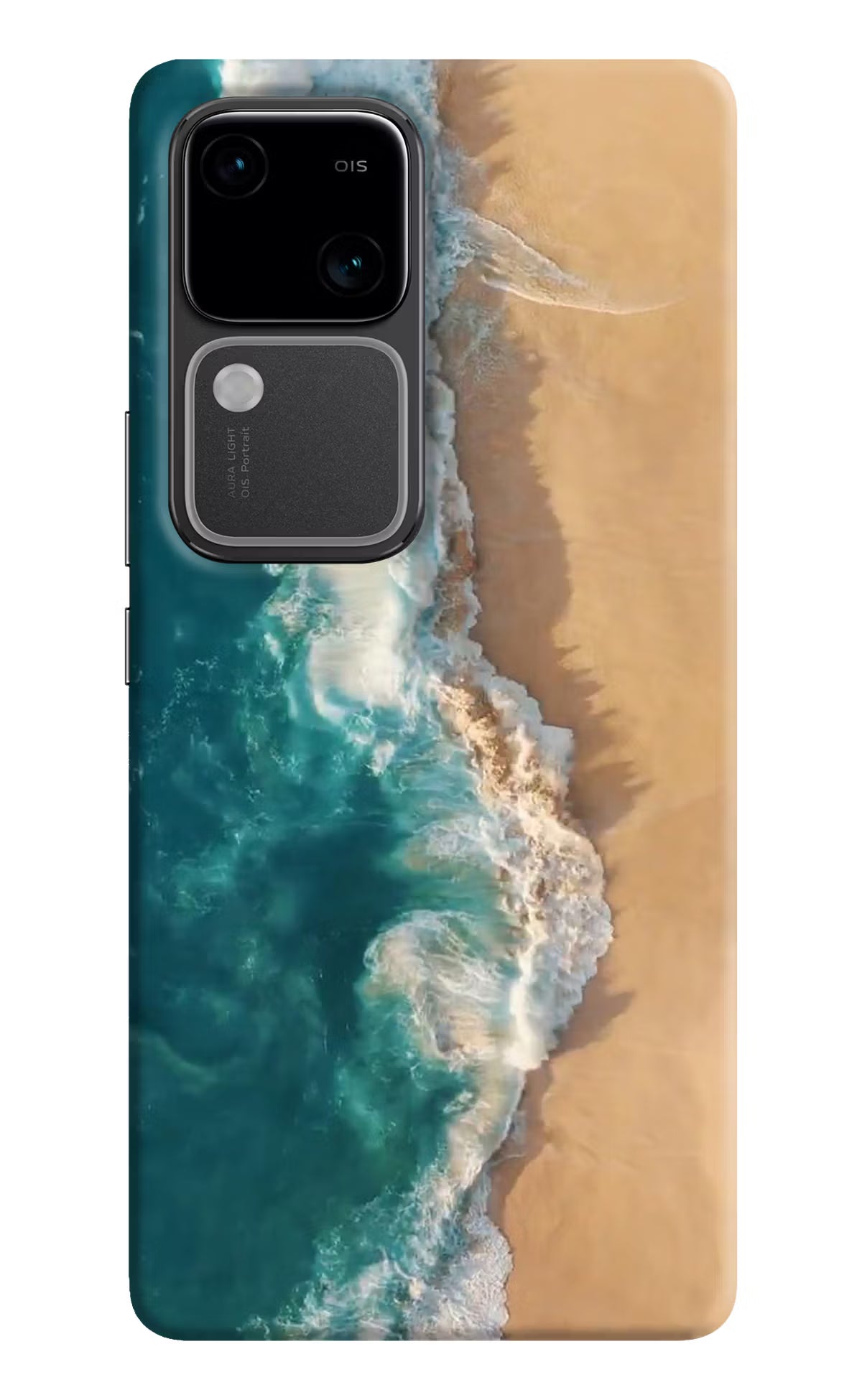 Ocean Beach Vivo V30 5G Hard Case Back Cover by Casekaro