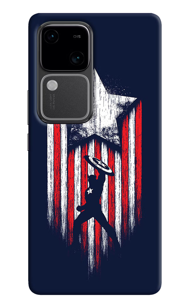 Captain America Marvel Art Vivo V30 5G Hard Case Back Cover by Casekaro