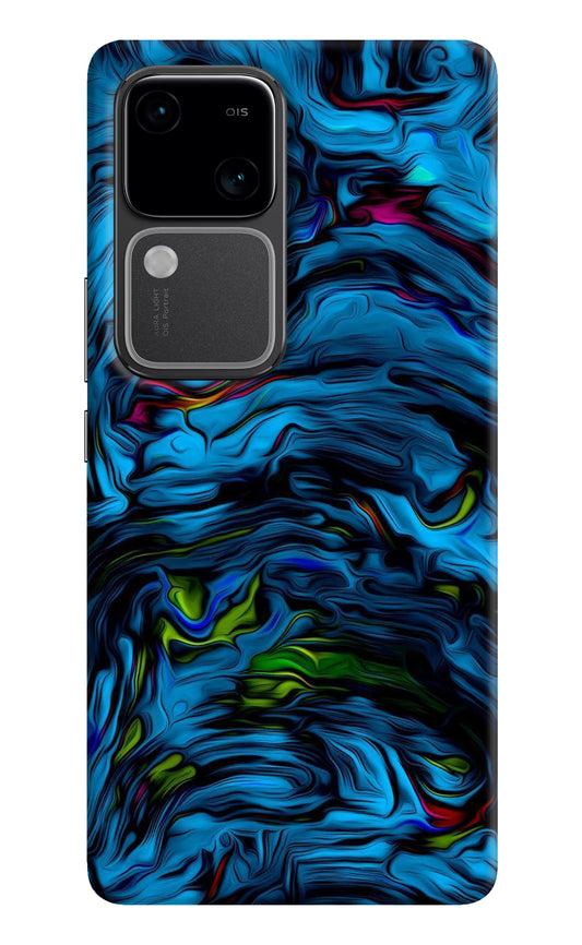 Dark Blue Abstract Vivo V30 5G Back Cover