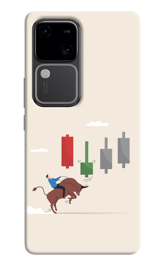 Bull Trading Momentum Vivo V30 5G Hard Case Back Cover by Casekaro