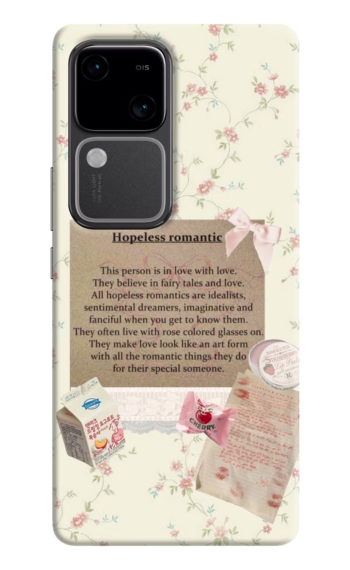 Hopeless Romantic Vivo V30 5G Hard Case Back Cover by Casekaro