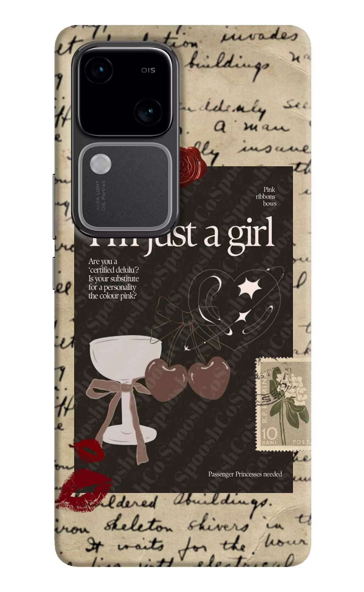 I am just a girl Vivo V30 5G Hard Case Back Cover by Casekaro