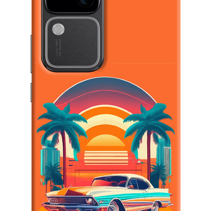 Palm Drive 80s Vivo V30 5G Hard Case Back Cover by Casekaro