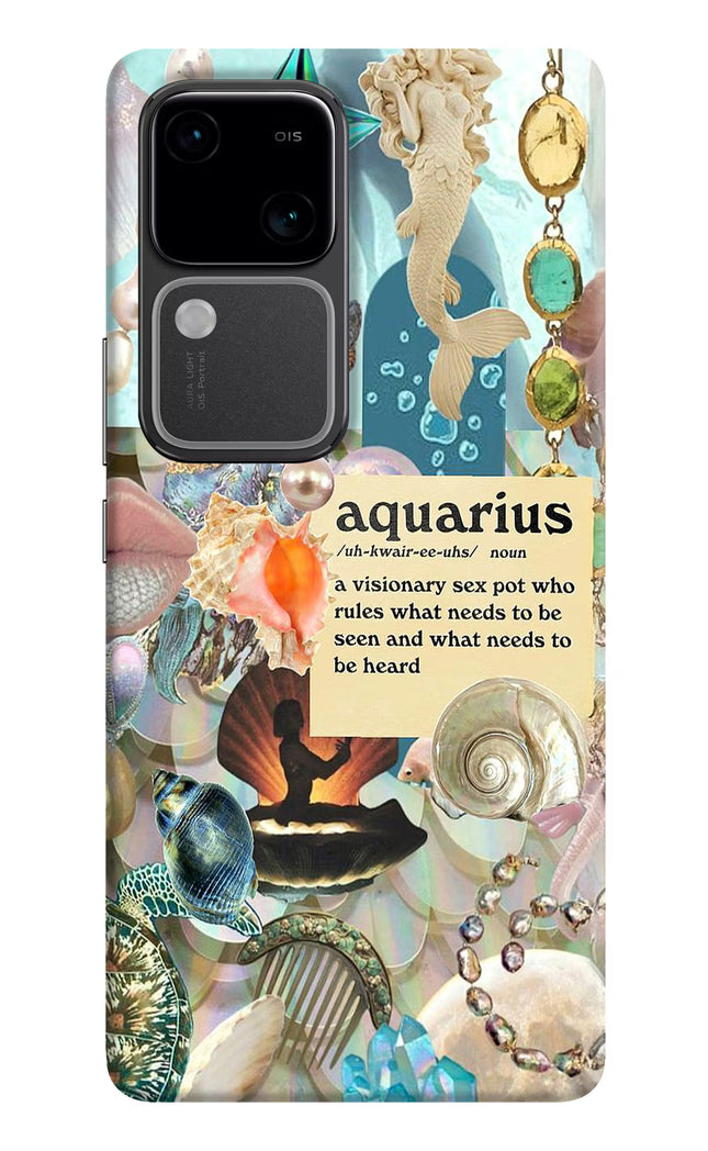 Aquarius Zodiac Vivo V30 5G Hard Case Back Cover by Casekaro