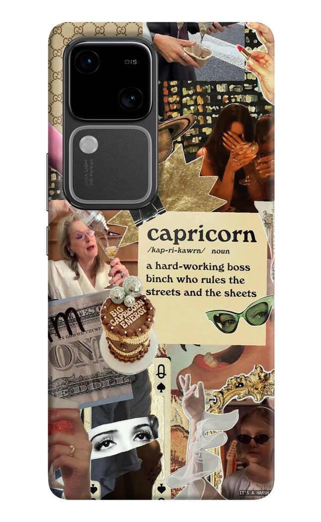 Capricorn Zodiac Vivo V30 5G Hard Case Back Cover by Casekaro