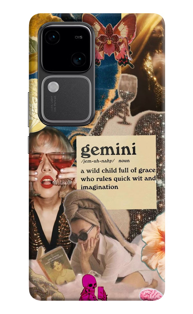 Gemini Zodiac Vivo V30 5G Hard Case Back Cover by Casekaro
