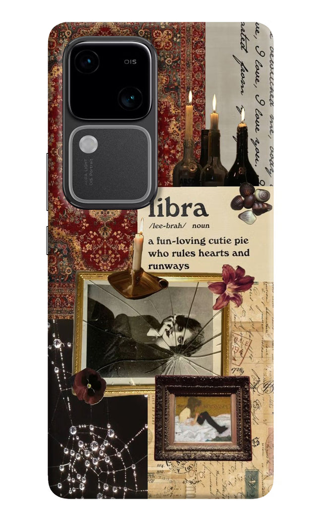 Libra Zodiac Vivo V30 5G Hard Case Back Cover by Casekaro