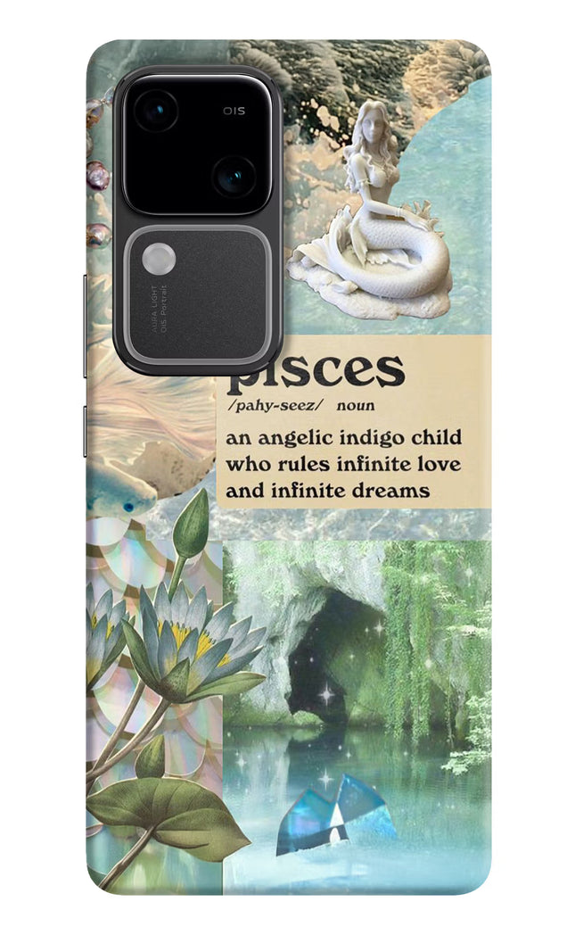 Pisces Zodiac Vivo V30 5G Hard Case Back Cover by Casekaro