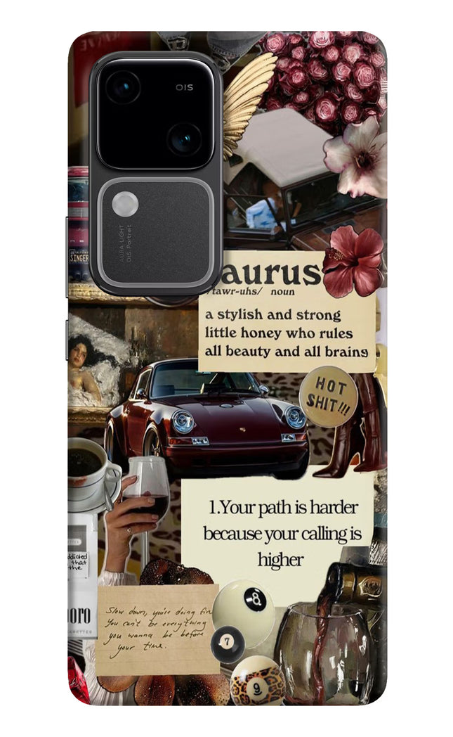 Taurus Zodiac Vivo V30 5G Hard Case Back Cover by Casekaro