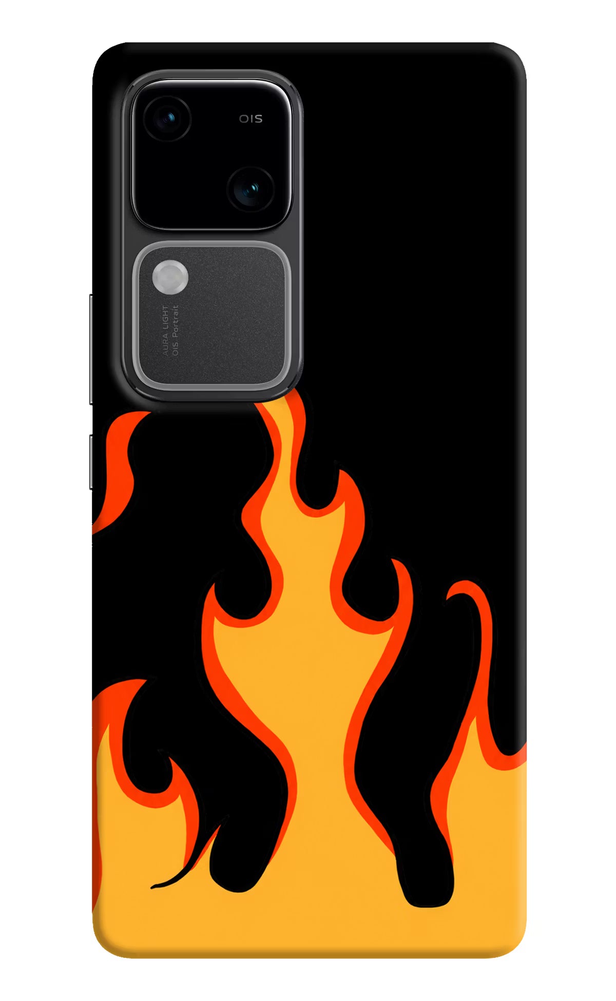 Fired Up – Black Vivo V30 5G Hard Case Back Cover by Casekaro