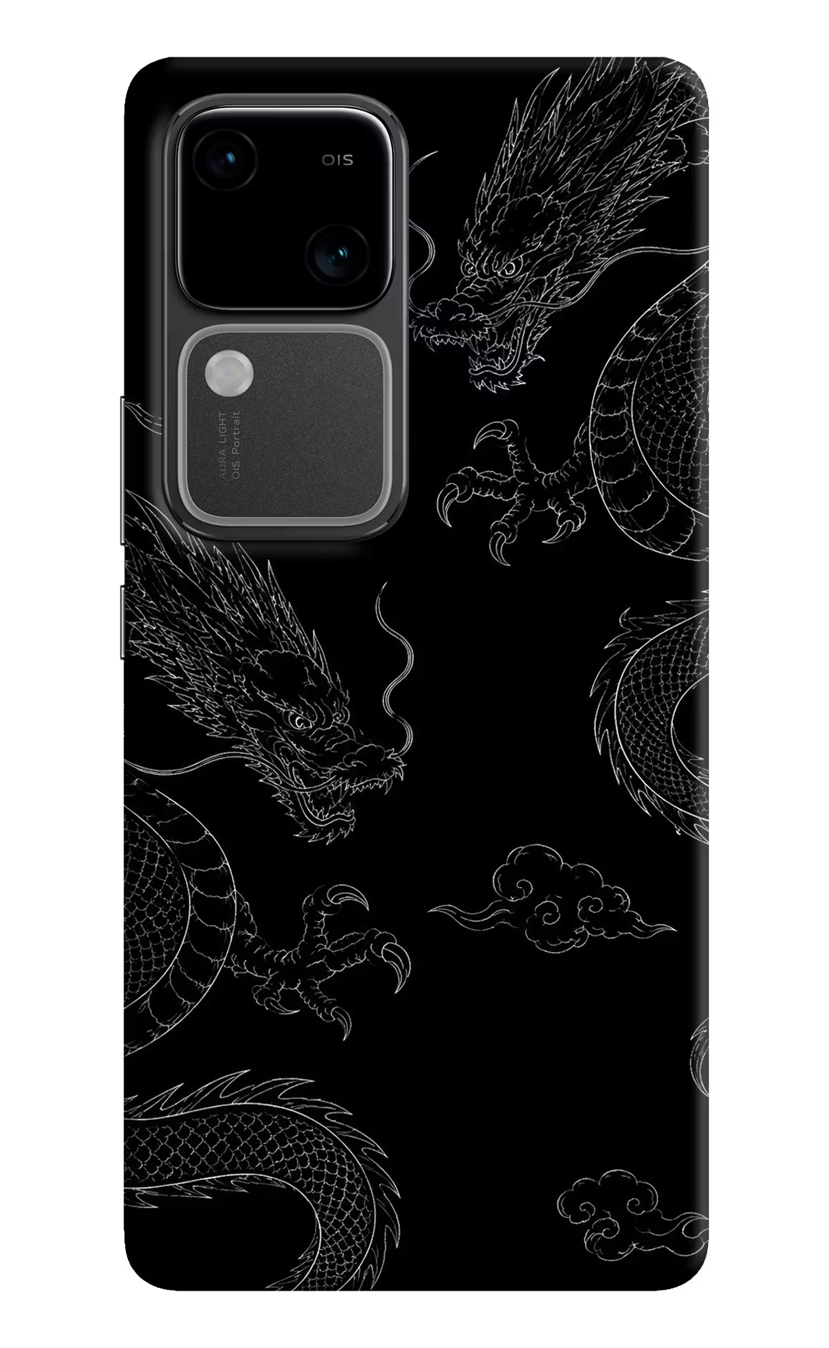 Twin Dragons Vivo V30 5G Hard Case Back Cover by Casekaro