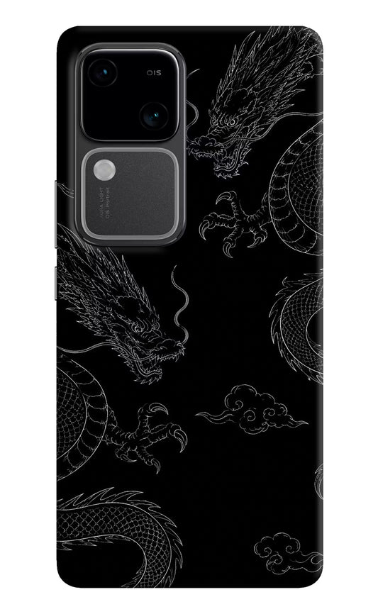Twin Dragons Vivo V30 5G Hard Case Back Cover by Casekaro