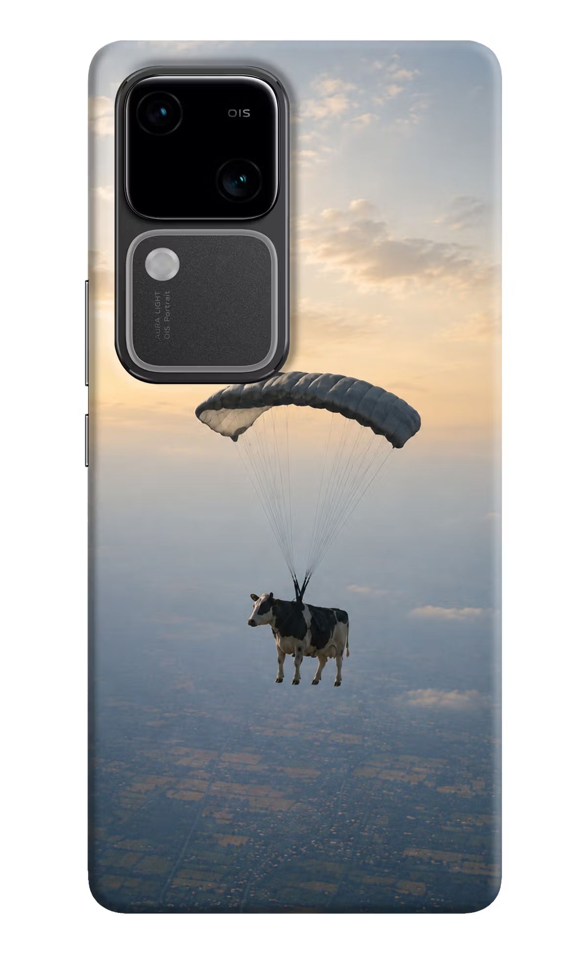 Skydiving Cow Vivo V30 5G Back Cover