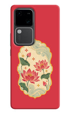 Pink Lotus Vivo V30 5G Hard Case Back Cover by Casekaro
